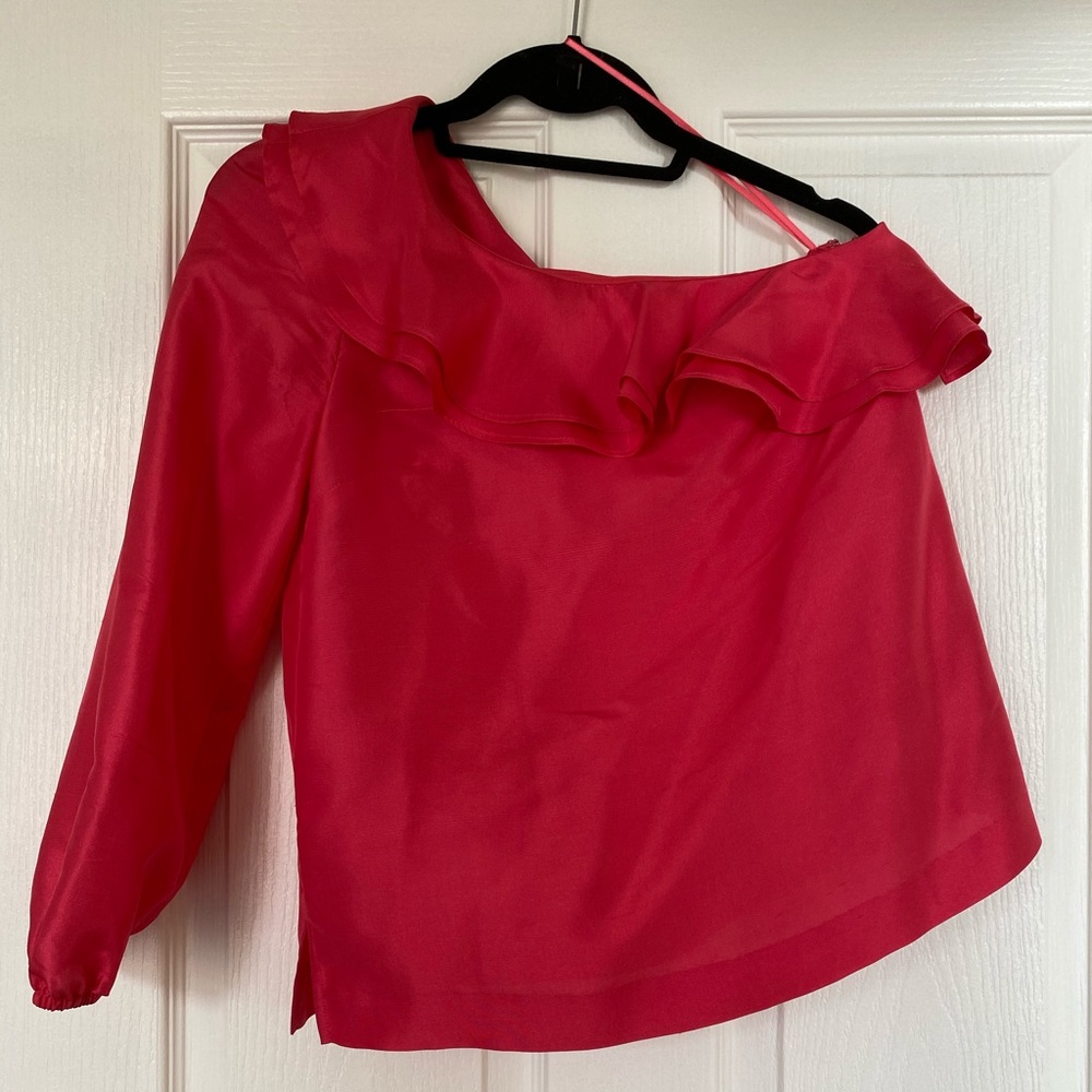 JCrew one shoulder top.